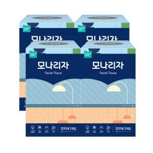 모나리자 아로마향 300매 3입 2+2개 총12개 향기나는 퍼퓸 각티슈 미용티슈