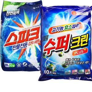 10.5kg플러스10.5kg 슈퍼크린 플러스X2개스파크가루세탁세제