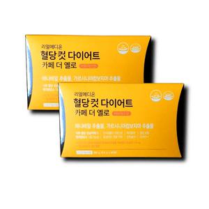 리얼메디온 믹스커피 맛 혈당컷 다이어트 제로 카페 더 옐로 30포 2박스