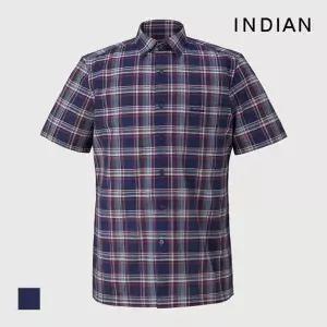 [INDIAN] 린넨블랜드 체크셔츠_MITNS3M3221