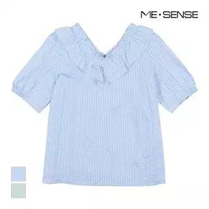 [미센스][미센스] 브이넥 프릴 ST패턴 블라우스_MB26BLMD02Z