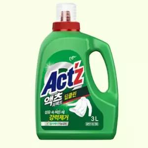액츠 딥클린 3개 액체 대용량 찌든때 제거 통돌이 드럼 세탁기 겸용 세탁 빨래 세제 용기