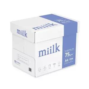 [Qubridge](온라인)한국제지 밀크 복사용지(A4/75g/500매x5권)/ 1BOX 반품불가