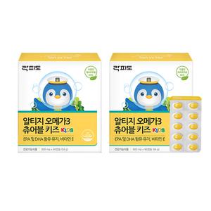 락피도 알티지 오메가3 츄어블 키즈 90정 x 2개