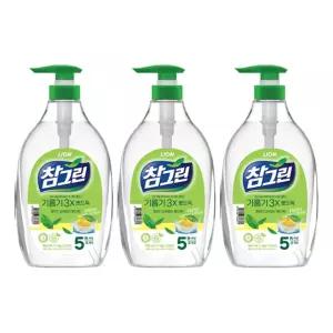 참그린 기름기 뽀드득 1kg 펌프 3개입 라이온코리아/대용량/주방/세제/세재/설거지/비누/세정제/업소용