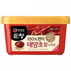 청정원순창 100% 현미 태양초 찰고추장 2kg x 1개