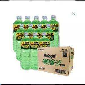 불스원 에탄올 워셔액 레인OK 1.8L 12개입 그린워셔액