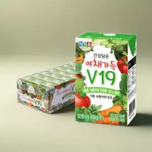 정식품 베지밀 건강담은 야채가득 V19 145ml x 24팩 녹황야채 음료