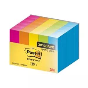 3M 포스트잇페이지마커 670-5AN-5 알뜰팩/Saving pack 점착식 메모지 / 15*50