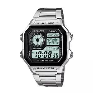 카시오 스포츠 실버 전자시계 메탈시계 AE-1200WHD-1A