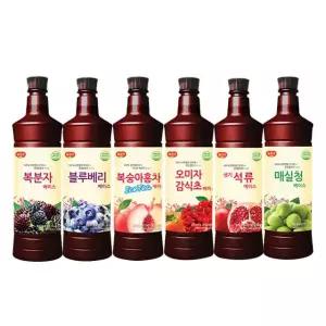 광야 오미자감식초 매실 복분자 복숭아홍차 970ml