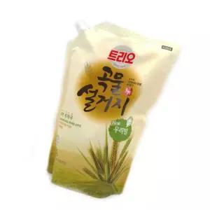온가지팜 트리오 곡물설거지 우리밀 주방세제 1.2L 리필 1EA 주방세정제 다용도세제