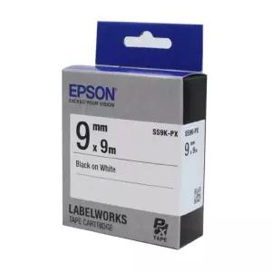 EPSON)라벨프린터리본(SS9K)백색 흑문자/라벨지/프린트용/프린터용/인쇄용/가정용/사무용/학교/문구용/엡손