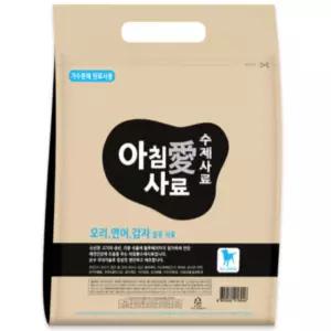 아침애 애견 수제 사료 소포장 오리 연어 감자 3kg