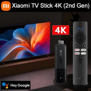 글로벌 버전 샤오미 TV 스틱 4K 2세대 2GB 램 8GB 롬 BT5.2 돌비 비전 HDR10+ 와이파이 6 동글 휴대용 스트