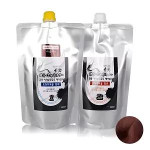 뉴겐 금송 이카 보쿠쥬우 오징어먹물 염색제 1제 500ml + 2제 500ml 마호가니 1세트