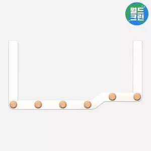 월드크린 레일 무타공 옷 문 걸이 행거 6구 화이트 방문 다용도 가방 모자 정리 도어 후크