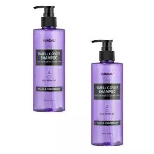 쿤달 올데이 스멜커버 청소년샴푸 플럼앤그레이프프룻 400ml x 2개 정수리 냄새 두피