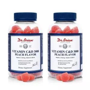 메온셀 닥터브라이언 비타민CD 3000mg 복숭아맛 100구미, 2개