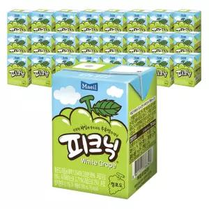 (빠르미쇼핑) 매일유업 피크닉 청포도 200ml 24팩 드링크 팩 음료 음료수 쥬스 주스