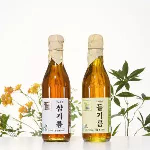The맑음 저온압착 참기름  들기름 350ml 1병+1병 선택