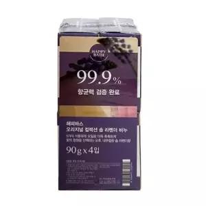 부품 해피바스 비누 라벤다(4개입/팩/90g)