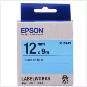 {12mm ( SC12B 파랑 검정)} ( EPSON) 라벨테이프/앱손/라벨지/스티커/프린터/용지/엡손/테이프/EPSON/리필