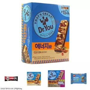 (15개입 CASE) 오리온 닥터유 에너지바/단백질바/다이어트/곡물/견과류바/스낵/견과/식물성/영양바/프로틴