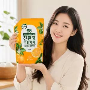 퐁퐁 친환경 주방세제 오렌지 1.2L 4개