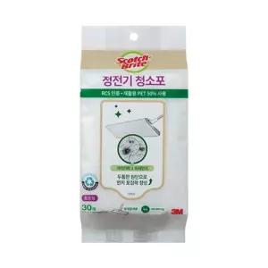 3M 정전기 청소포 리필 50rec 표준형 30매/미세먼지/크리너/마루/클리너/마른/일회용/틈새/먼지털이/정전기