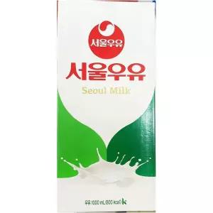 (1L X 10) 서울 멸균 우유/아이/간식/음료/드링크/어린이/유치원/어린이집/학교/사무실/급식/초등학교/대량