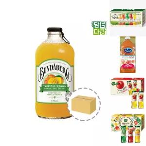 (375ml 12병) 분다버그 트로피칼 망고/과즙/대용량/탄산/쥬스/선물용/유기농/카페/음료/간식/주스/세트