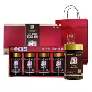 고려 6년근 홍삼정 골드 240g X 4병 선물세트 홍삼