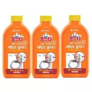 엘지생활건강 홈스타 2배 강력한 세탁조 클리너 450ml 3개 곰팡이제거 찌든때제거 세제찌꺼기제거 통세척제