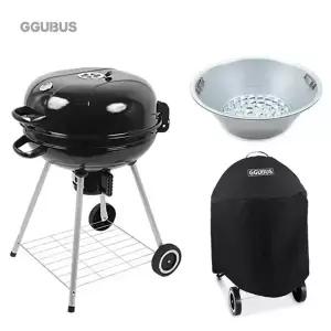꾸버스 애플57프리미엄+철숯통+커버SET 바베큐그릴 BBQ 훈제 직화 야외 캠핑 펜션