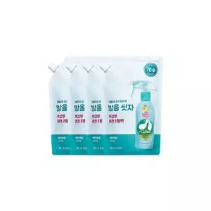 (대용량 리필) 온더바디 코튼풋 발을씻자 풋샴푸 레몬향 리필 500ml 4개