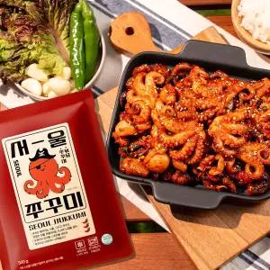 [지금이제철] 서울 쭈꾸미 500gx3팩[총1.5kg] / 맛있게매운 쭈꾸미볶음 /밀키트 /안주/캠핑밀키트