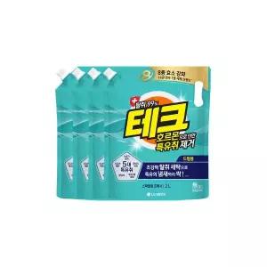 테크 호르몬 특유취 제거 실내건조 액체세제 드럼 리필 2L 4개