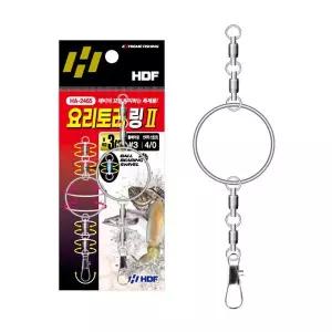 [하프클럽/머털낚시]해동 요리토리링 2 HA-2465 줄꼬임 방지 채비 갈치 한치 볼베어링