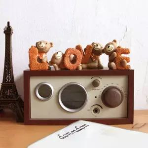 러브 베어 곰 동물 미니어처 피규어 오너먼트 장식품 4p 세트 LX1251선반 데코소품 인테리어 테라리움 모형