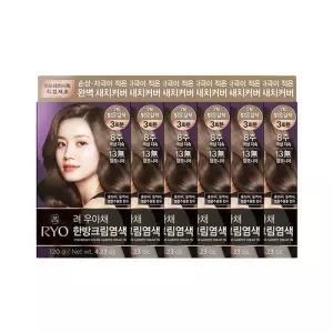 려 우아채멋내기 새치크림 염색약 120g 7N밝은갈색, 6개