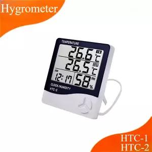 HTC-1 HTC-2 LCD 전자 디지털 온도 습도 측정기 가정용 온도계 습도계 실내 실외 기상 관측소 시계