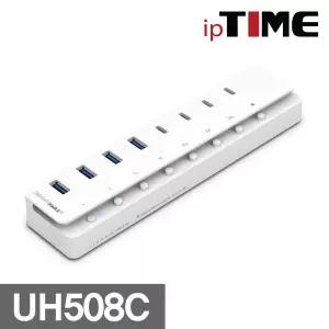 ipTIME UH508C 8포트 USB3.0 허브 유전원타입/USB/포트/컴퓨터/젠더/단자/HUB/타입/고속/케이블/노트북