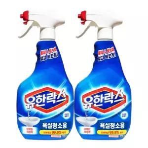 유한락스 욕실청소용 뿌리는소독제 600ml 4개 .