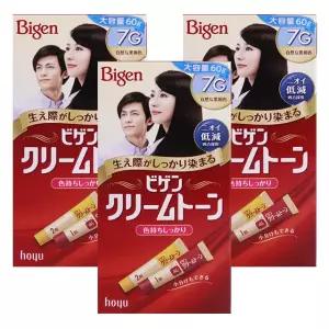 비겐크림톤 대용량 염색약 자연흑갈색7Gx3개 새치커버 60g
