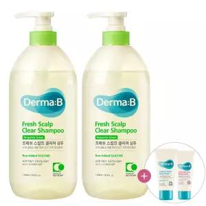 프레쉬 스칼프 클리어 샴푸 베르가못그린) 1000ml 1+1+튜브견본2개랜덤)