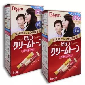 비겐크림톤 대용량 염색약 자연갈색6G 정품 새치커버 60g x 2개