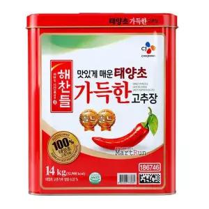 해찬들 맛있게 매운 태양초 가득한 고추장 14kg 식당