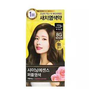 미쟝센 올뉴 샤이닝에센스 염색약 8G 밝은갈색