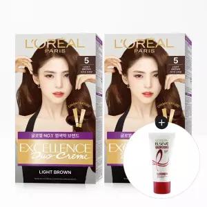로레알파리 엑셀랑스 듀오크림 염모제 2개+TR5 헤어팩 50ml